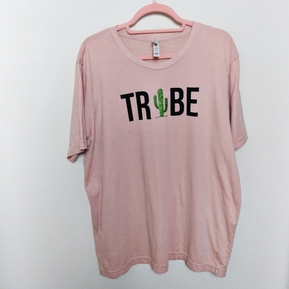 Bella Canvas Oversized Light Pink Cactus Short Sleeve Graphic Tee Shirt Size XL - Picture 2 of 9